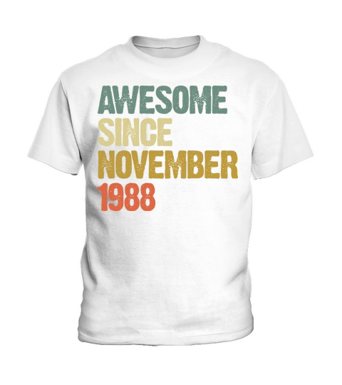 Awesome Since November 1988 Retro Vintage Gift Kids T-Shirt