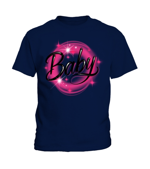 Baby Pink Stars Airbrushed Vintage Kids T-Shirt