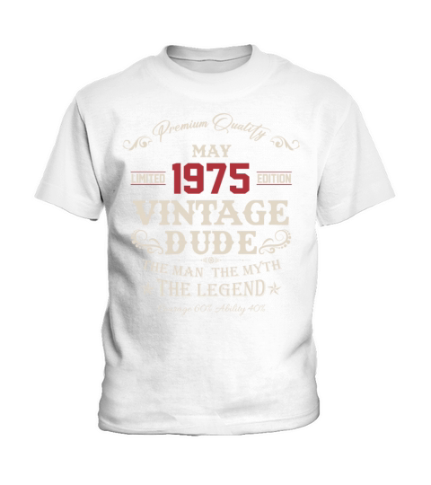 May 1975 Vintage Birthday Present Kids T-Shirt