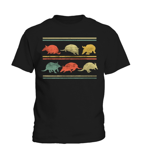 Retro Vintage Armadillo Lover Animal Father Day Kids T-Shirt