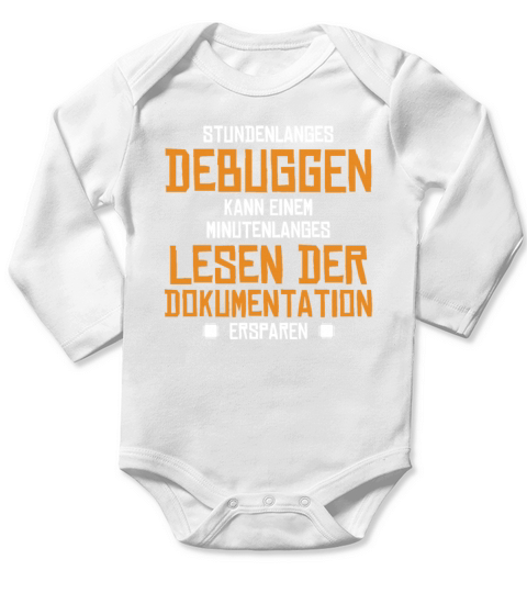Stundenlanges Debuggen Full Stack Coder Software Long Sleeve Baby One-Piece