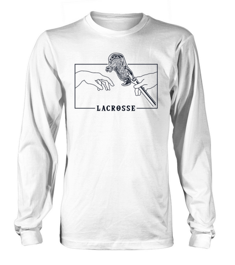 Michelangelo Creation of Adam Lacrosse Fan Mom Long sleeved Unisex