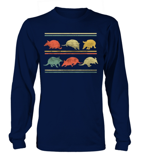 Retro Vintage Armadillo Lover Animal Father Day Long sleeved Unisex