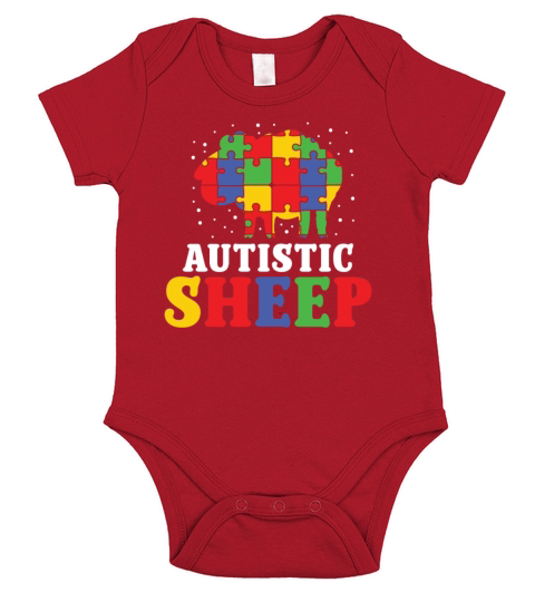 Autism disorder autistic sheep autism awareness Short Sleeve Baby One-Piece