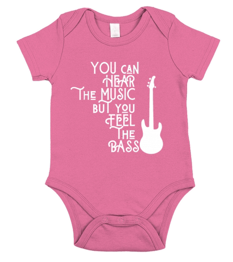 Bass Player You Can Hear The Music But You Feel th Short Sleeve Baby One-Piece