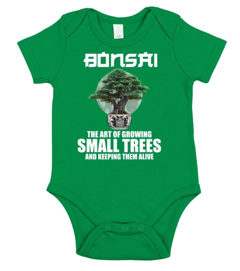 Bonsai Japan Silhouette Gardener Gardening Lover Short Sleeve Baby One-Piece