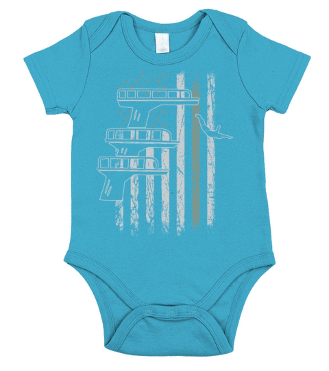 High Diving Retro USA Flag 4th Of July Short Sleeve Baby One-Piece