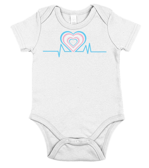 Love is Love LGBT Heartbeat Short Sleeve Baby One-Piece