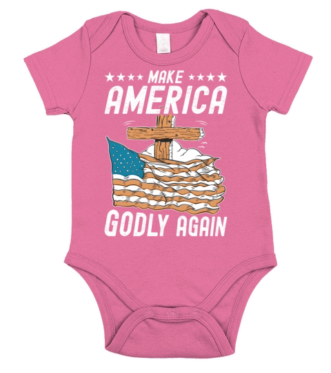 Make America Godly Again Christianity Symbol Short Sleeve Baby One-Piece