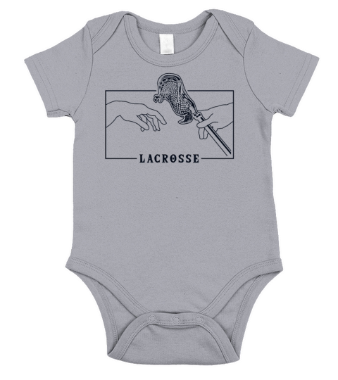 Michelangelo Creation of Adam Lacrosse Fan Mom Short Sleeve Baby One-Piece