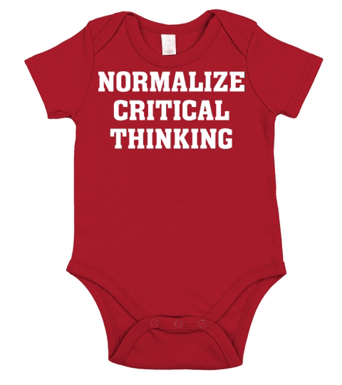 Normalize Critical Thinking Shirt Funny Quotes Short Sleeve Baby One-Piece