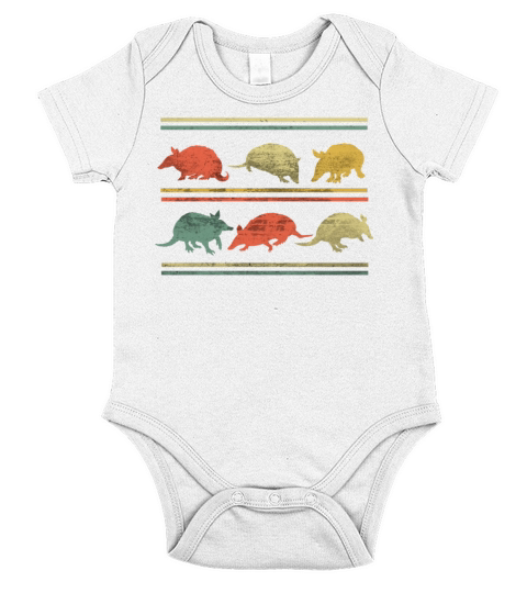 Retro Vintage Armadillo Lover Animal Father Day Short Sleeve Baby One-Piece