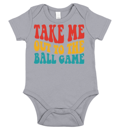 Take Me Out To The Ball Game Baseball Short Sleeve Baby One-Piece