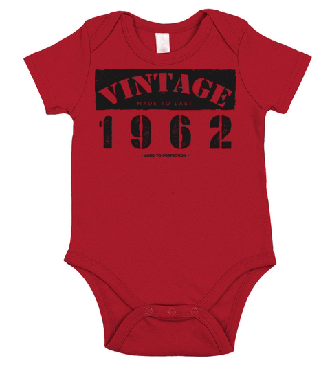 Vintage Classic 1962 61st Birthday - 61 Years Old Short Sleeve Baby One-Piece