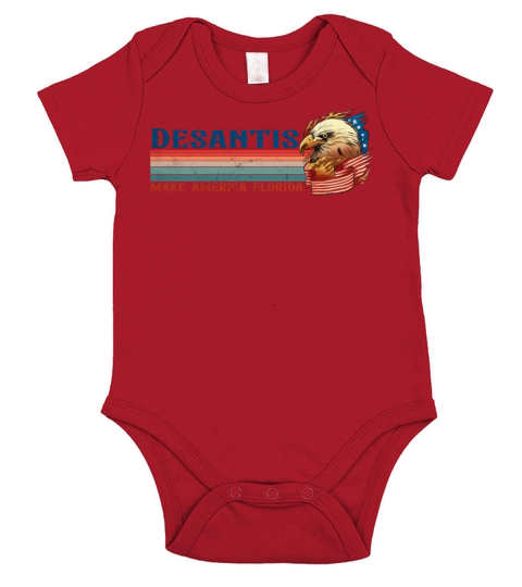 Vintage Distressed Desantis 2024 Election Short Sleeve Baby One-Piece