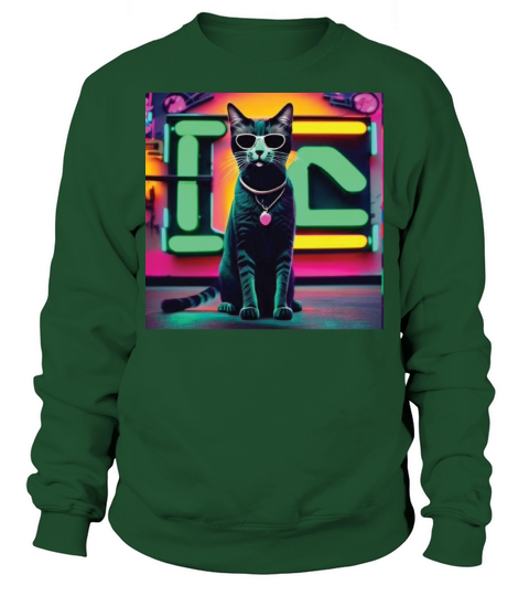 cat daddy black cat vintage eighties style Sweatshirt Unisex