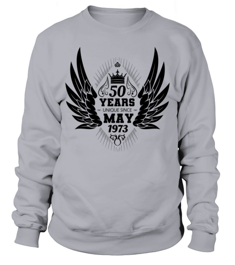 Vintage 50th Birthday with Angel Wings and Crown Sweatshirt Unisex