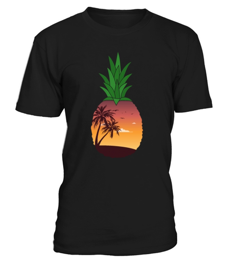 Pineapple Beach Sunset - Tropical Summer T-Shirt Unisex