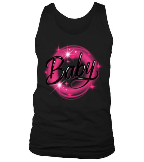 Baby Pink Stars Airbrushed Vintage Tank Top Unisex