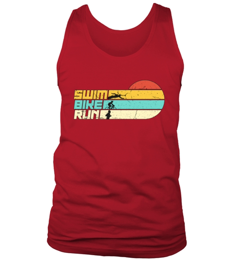 Triathlon Swim Bike Run Retro Training Triathletes Tank Top Unisex