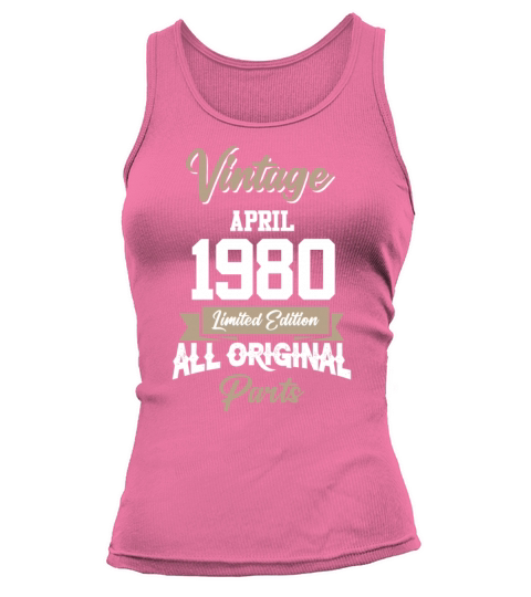 April 1980 Vintage Birthday Present Tank top Woman