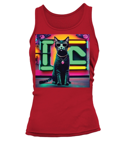 cat daddy black cat vintage eighties style Tank top Woman