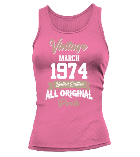 March 1974 Vintage Birthday Present Tank top Woman