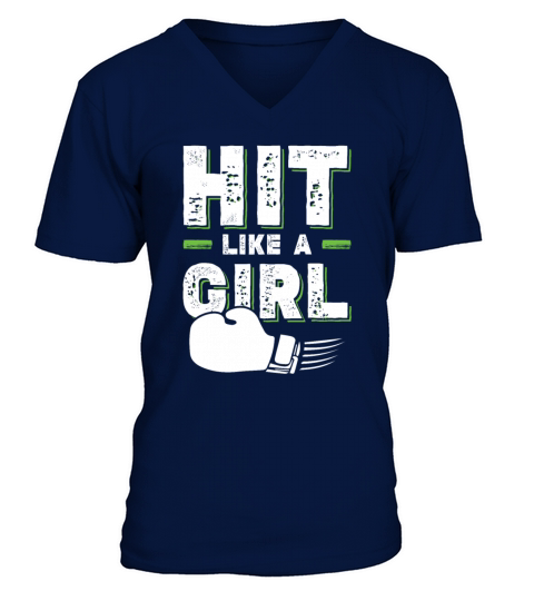 boxer girl V-Neck T-shirt