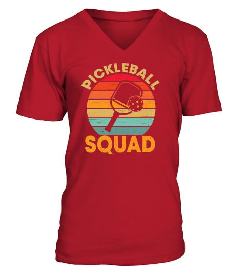 Pickleball Player Funny Pickle Ball Pickleball Squad V-Neck T-shirt