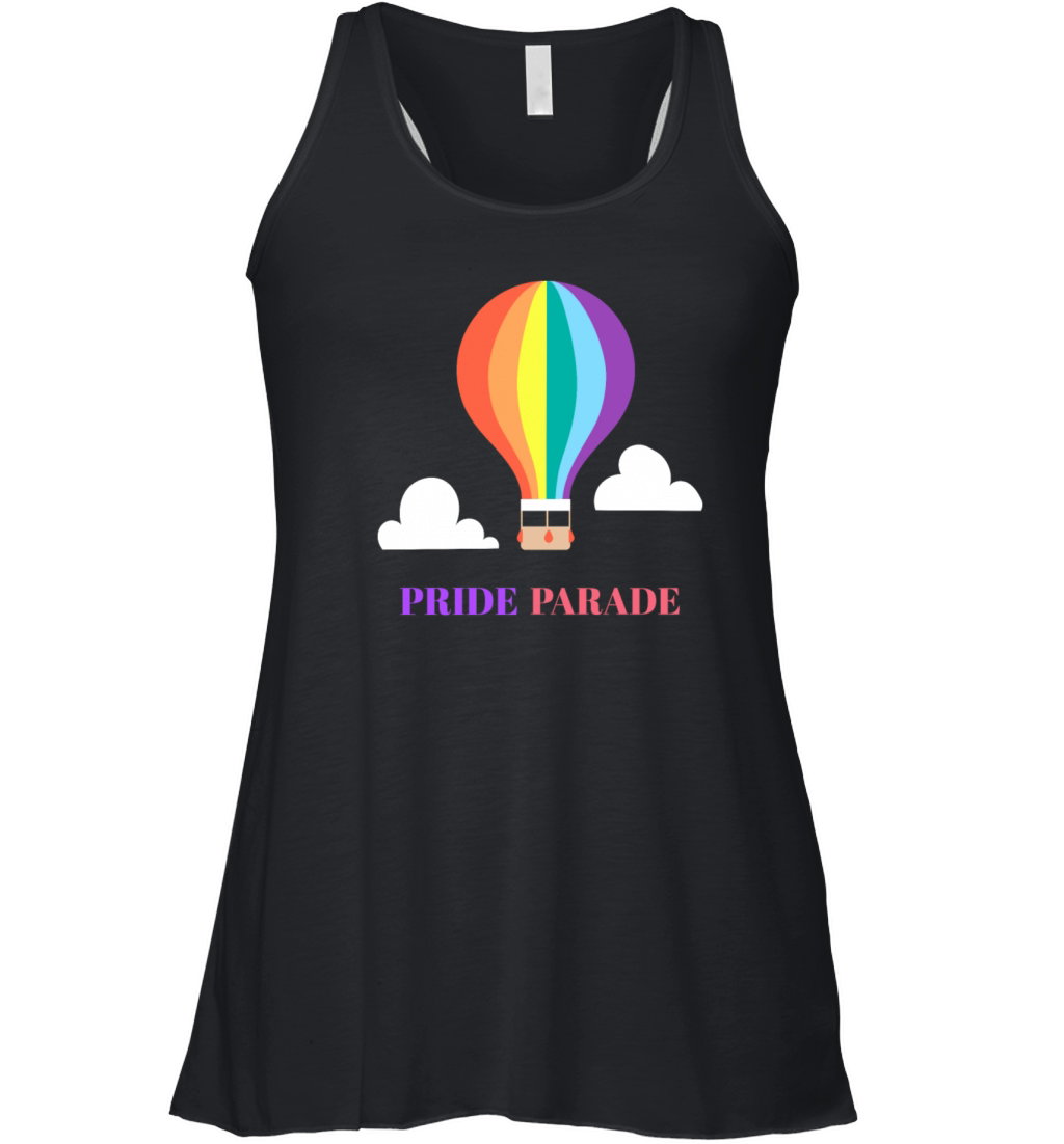 Pride parade with hot air balloon apparel Women's Flowy Tank Top