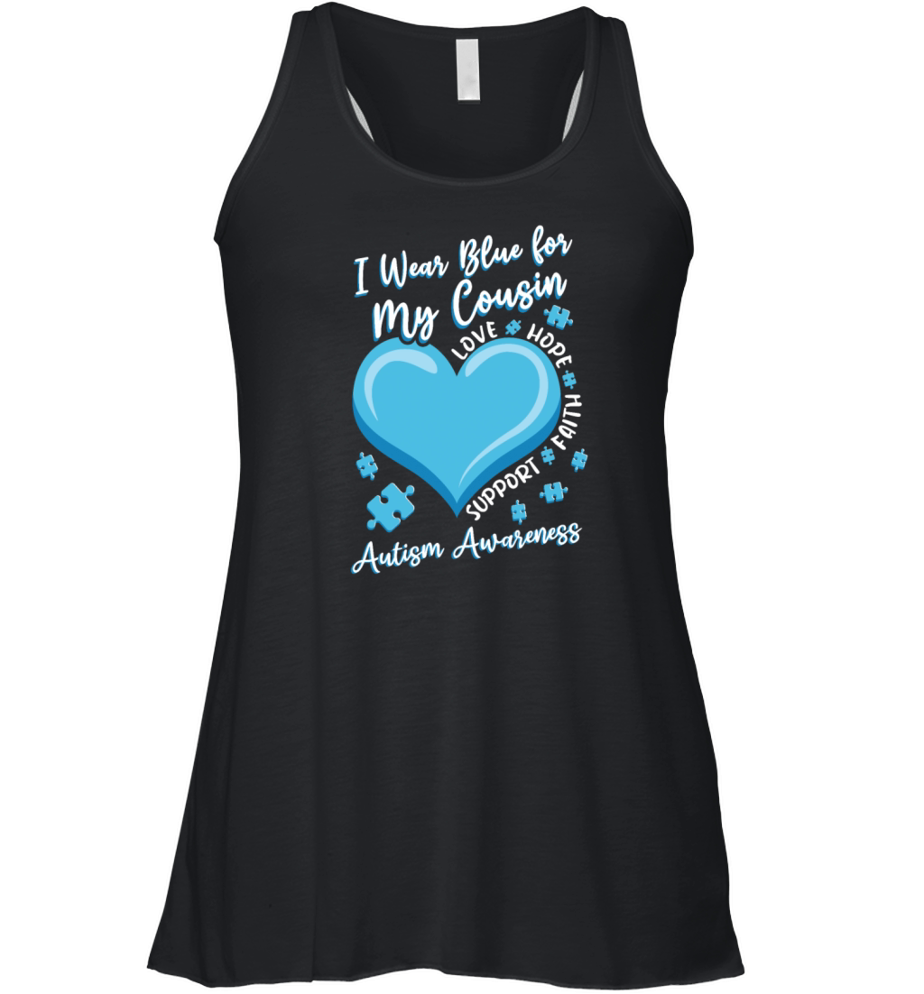 Puzzle April Blue For Cousin Autism Awareness Women's Flowy Tank Top