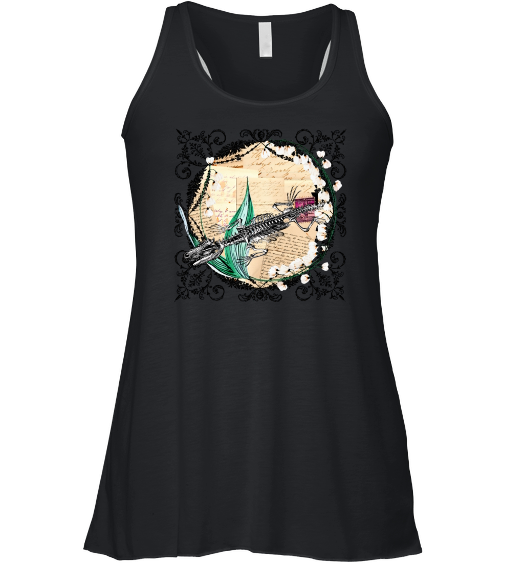 The Skeleton Of An Alligator - Vintage Steampunk Women's Flowy Tank Top