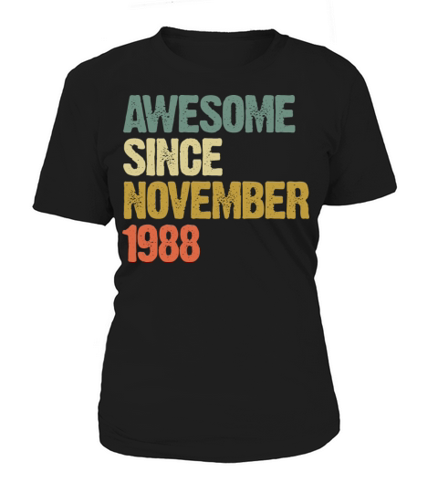 Awesome Since November 1988 Retro Vintage Gift Women's T-Shirt