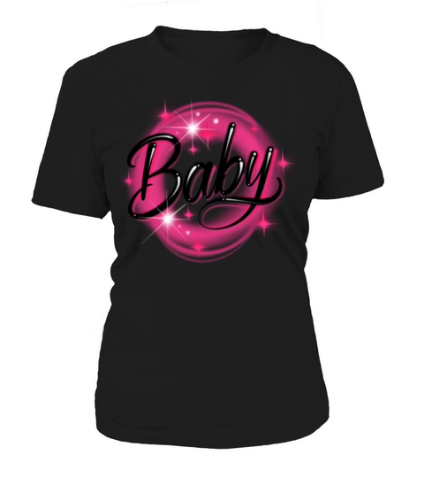 Baby Pink Stars Airbrushed Vintage Women's T-Shirt