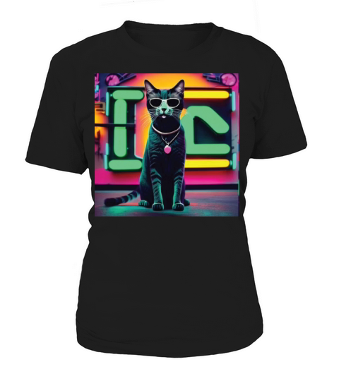 cat daddy black cat vintage eighties style Women's T-Shirt