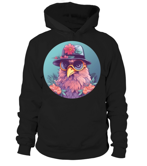 Retro 80s 90s Chicken Vintage Hoodie Unisex