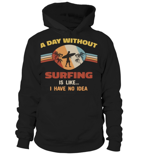 Surfing Funny surfer Vintage Retro sunset design Hoodie Unisex
