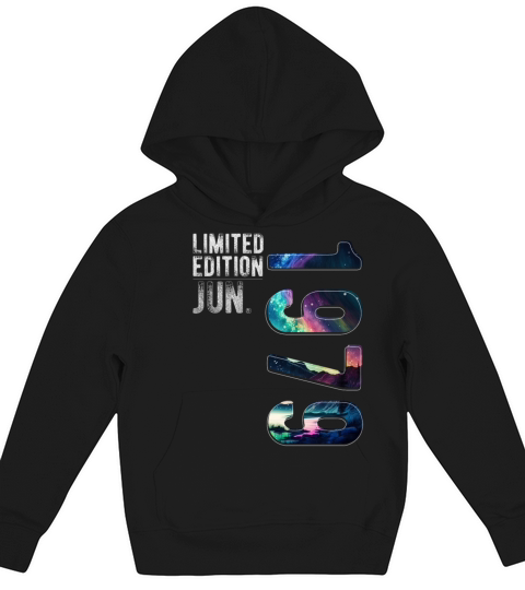 Limited Edition 1979 June Birthday Polar Lights Kids Hoodie