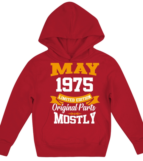 May 1975 Vintage Birthday Present Kids Hoodie