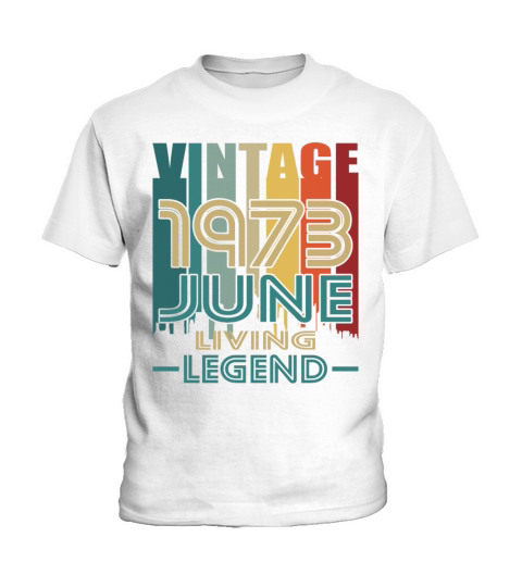 50th birthday june 1973 vintage 1973 Kids T-Shirt