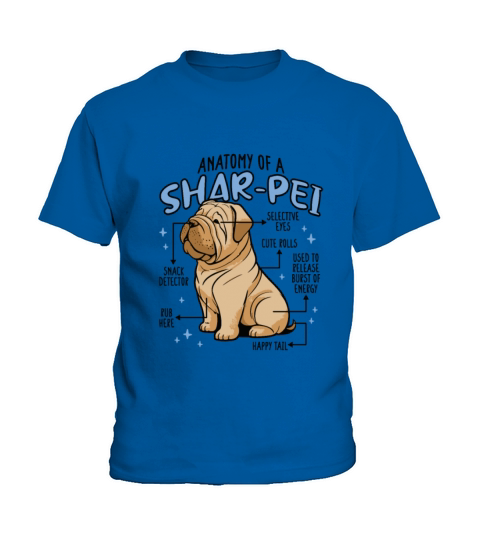 ANATOMY OF A SHARPEI DOG Kids T-Shirt