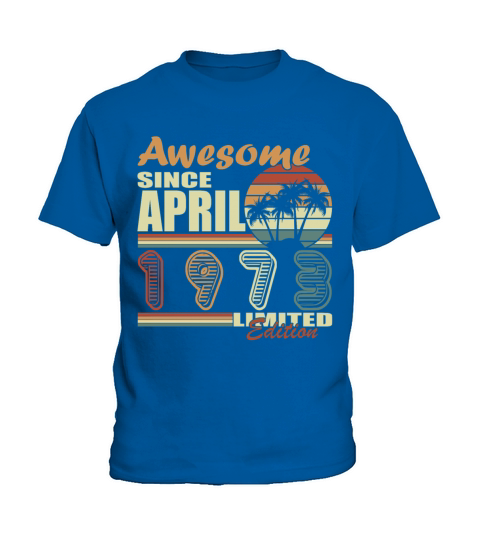 April vintage 1973 born vintage birthday Kids T-Shirt