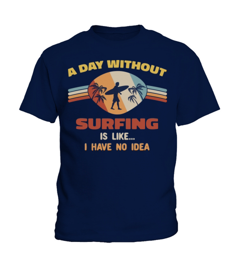Surfing Funny surfer Vintage Retro sunset design Kids T-Shirt
