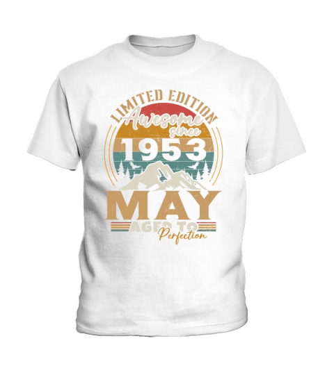 Vintage Born In May 1953 Birthday Gift Kids T-Shirt