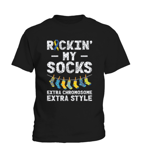 World Down Syndrome Day Awareness Rocking Socks Kids T-Shirt