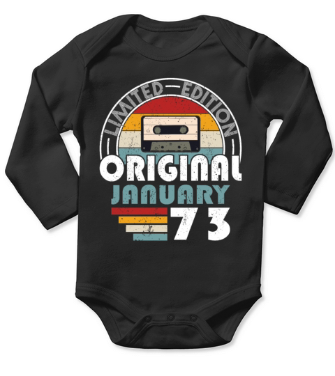 50th birthday january 1973 original 1973 Long Sleeve Baby One-Piece