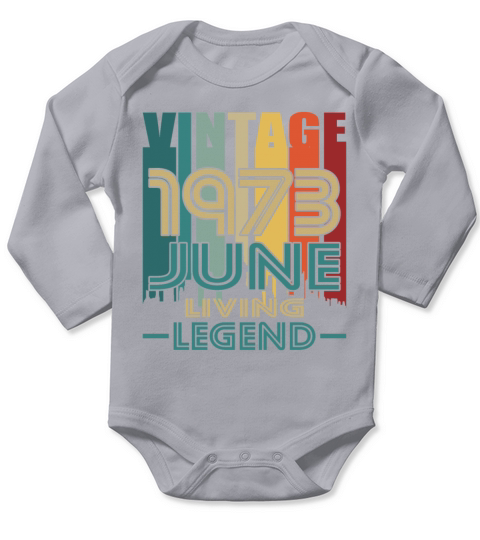 50th birthday june 1973 vintage 1973 Long Sleeve Baby One-Piece