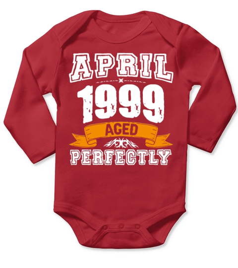 April 1999 Vintage Birthday Present Long Sleeve Baby One-Piece