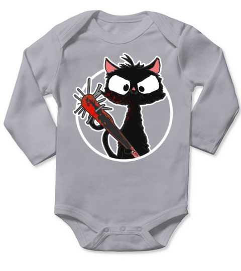 Halloween Retro Cat Vintage Cat Long Sleeve Baby One-Piece