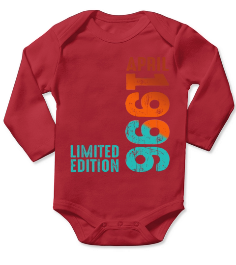 Since April 1996 Year 1996 Retro Vintage 1996 Long Sleeve Baby One-Piece